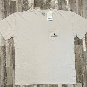 Local Boy Short Sleeve Pocket Tee — Light Gray Marsh Scene. NWT!